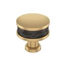 1-1/4 in. Cabinet Knob in Matte Black/Champagne Bronze