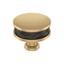 1-1/2 in. Cabinet Knob in Matte Black/Champagne Bronze