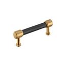 3-3/4 in. Center-to-Center Cabinet Pull in Matte Black/Champagne Bronze