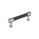 3-3/4 in. Center-to-Center Cabinet Pull in Matte Black/Polished Nickel