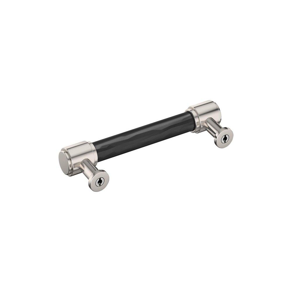 Signature Hardware Matte Black/Polished Nickel 3-3/4 in. Center-to-Center Cabinet Pull 