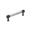 5-1/16 in. Center-to-Center Cabinet Pull in Polished Chrome/Matte Black