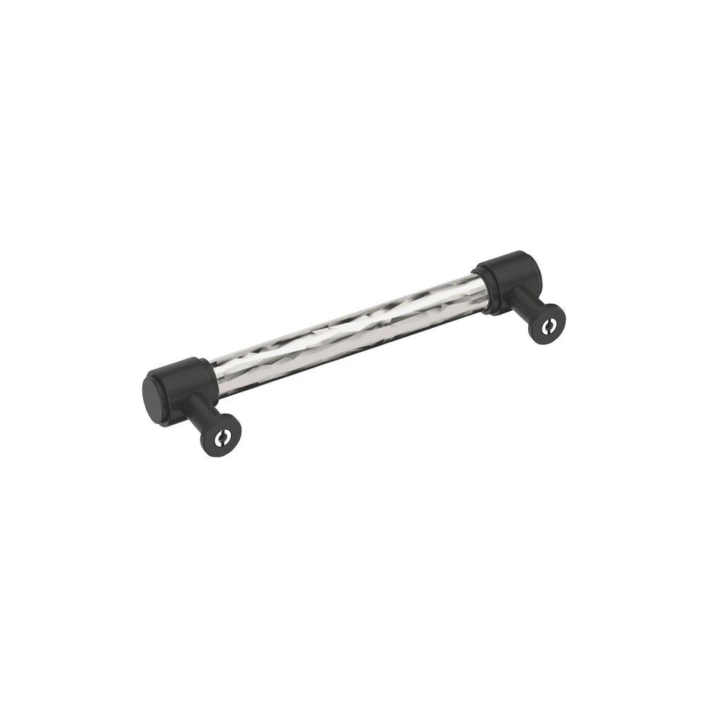 Signature Hardware Polished Chrome/Matte Black 5-1/16 in. Center-to-Center Cabinet Pull 