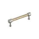 5-1/16 in. Center-to-Center Cabinet Pull in Golden Champagne/Satin Nickel
