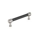 5-1/16 in. Center-to-Center Cabinet Pull in Matte Black/Polished Nickel