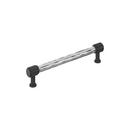6-5/16 in. Center-to-Center Cabinet Pull in Polished Chrome/Matte Black