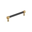 6-5/16 in. Center-to-Center Cabinet Pull in Matte Black/Champagne Bronze