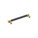 Signature Hardware Matte Black/Champagne Bronze 6-5/16 in. Center-to-Center Cabinet Pull 