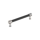 6-5/16 in. Center-to-Center Cabinet Pull in Matte Black/Polished Nickel