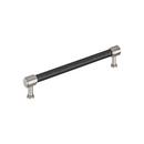 7-9/16 in. Center-to-Center Cabinet Pull in Matte Black/Polished Nickel