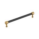 10-1/16 in. Center-to-Center Cabinet Pull in Matte Black/Champagne Bronze