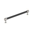 10-1/16 in. Center-to-Center Cabinet Pull in Matte Black/Polished Nickel