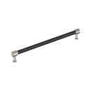 12-5/8 in. Center-to-Center Cabinet Pull in Matte Black/Polished Nickel