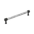 12 in. Center-to-Center Appliance Pull in Polished Chrome/Matte Black