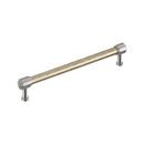 12 in. Center-to-Center Appliance Pull in Golden Champagne/Satin Nickel
