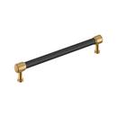 12 in. Center-to-Center Appliance Pull in Matte Black/Champagne Bronze