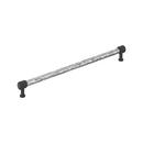 18 in. Center-to-Center Appliance Pull in Polished Chrome/Matte Black