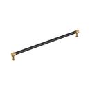 24 in. Center-to-Center Appliance Pull in Matte Black/Champagne Bronze