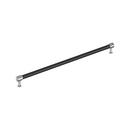 24 in. Center-to-Center Appliance Pull in Matte Black/Polished Nickel