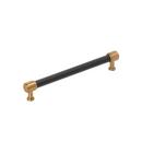 7-9/16 in. Center-to-Center Cabinet Pull in Brushed Gold