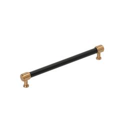 8-13/16 in. Center-to-Center Cabinet Pull in Brushed Gold