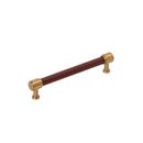 6-5/16 in. Center-to-Center Cabinet Pull in Brushed Gold
