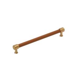 8-13/16 in. Center-to-Center Cabinet Pull in Brushed Gold