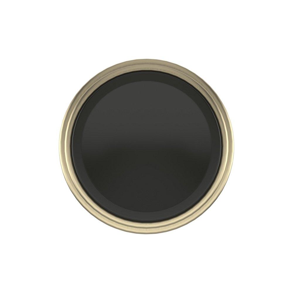 Signature Hardware Matte Black/Golden Champagne 1-3/8 in. Cabinet Knob 