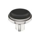 1-3/8 in. Cabinet Knob in Matte Black/Polished Nickel