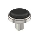 1-3/8 in. Cabinet Knob in Matte Black/Satin Nickel