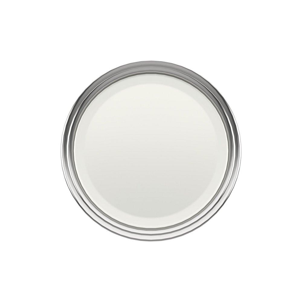 Signature Hardware Matte White/Polished Chrome 1-3/8 in. Cabinet Knob 