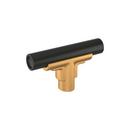 2-3/8 in. Cabinet T-Knob in Matte Black/Brushed Gold
