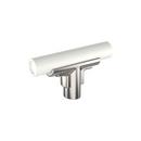 2-3/8 in. Cabinet T-Knob in Matte White/Polished Nickel