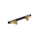 Signature Hardware Matte Black/Champagne Bronze 3 in. Center-to-Center Cabinet Pull 