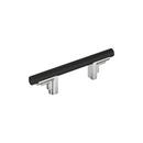 3 in. Center-to-Center Cabinet Pull in Matte Black/Polished Chrome