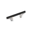 3 in. Center-to-Center Cabinet Pull in Matte Black/Polished Nickel