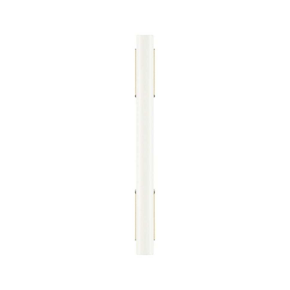 Signature Hardware Matte White/Golden Champagne 3 in. Center-to-Center Cabinet Pull 