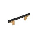 3-3/4 in. Center-to-Center Cabinet Pull in Matte Black/Brushed Gold