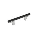 3-3/4 in. Center-to-Center Cabinet Pull in Matte Black/Polished Chrome