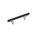 3-3/4 in. Center-to-Center Cabinet Pull in Matte Black/Polished Nickel