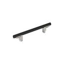 5-1/16 in. Center-to-Center Cabinet Pull in Matte Black/Satin Nickel