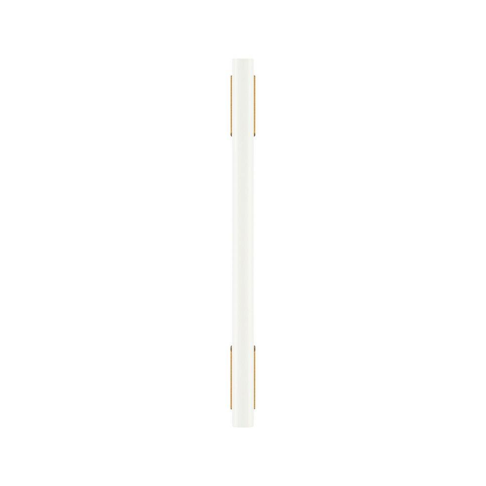Signature Hardware Matte White/Brushed Gold 5-1/16 in. Center-to-Center Cabinet Pull 