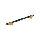Signature Hardware Matte Black/Brushed Gold 7-9/16 in. Center-to-Center Cabinet Pull 