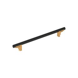 8-13/16 in. Center-to-Center Cabinet Pull in Matte Black/Brushed Gold