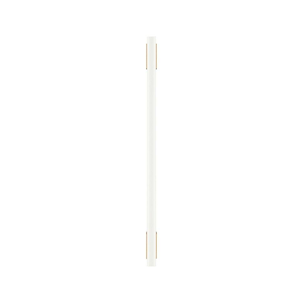Signature Hardware Matte White/Brushed Gold 8-13/16 in. Center-to-Center Cabinet Pull 