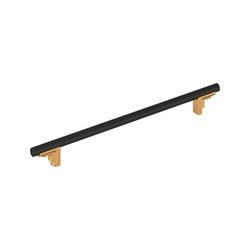 10-1/16 in. Center-to-Center Cabinet Pull in Matte Black/Brushed Gold