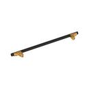Signature Hardware Matte Black/Brushed Gold 10-1/16 in. Center-to-Center Cabinet Pull 