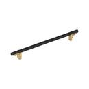 10-1/16 in. Center-to-Center Cabinet Pull in Matte Black/Champagne Bronze