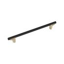 10-1/16 in. Center-to-Center Cabinet Pull in Matte Black/Golden Champagne