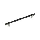 10-1/16 in. Center-to-Center Cabinet Pull in Matte Black/Satin Nickel
